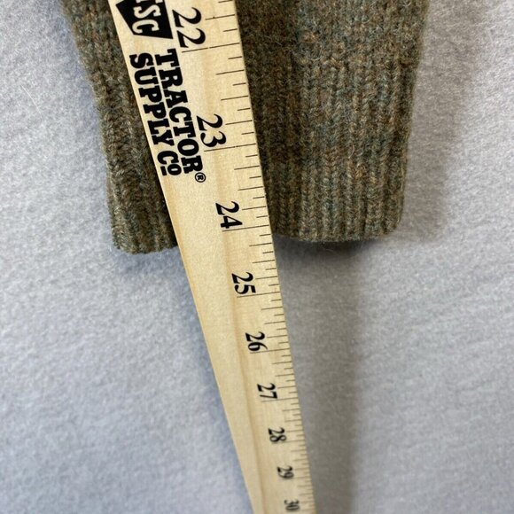 VTG Rugby Ralph Lauren Cardigan Womens‎ M 100% Wool Sweater Suede Elbow Patches - Picture 14 of 16